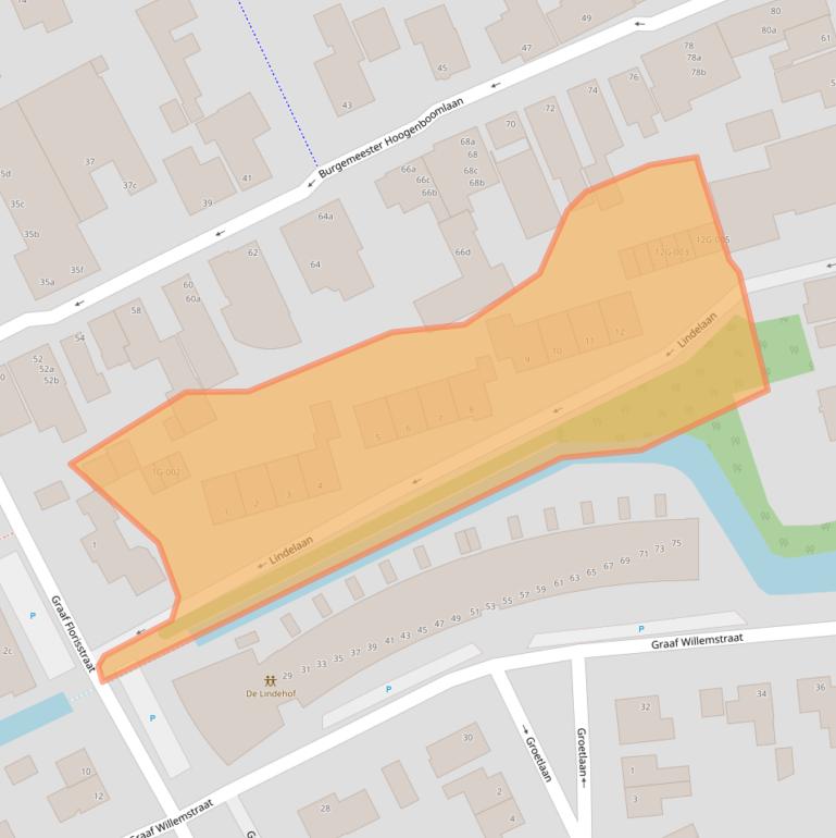 Kaart van postcodegebied 1718BP.