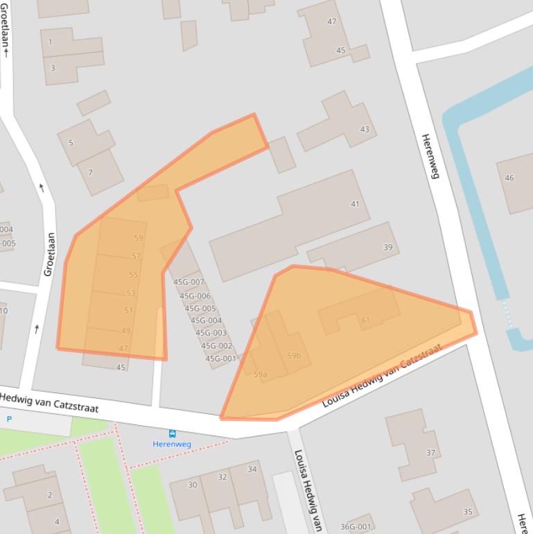 Kaart van postcodegebied 1718BW.