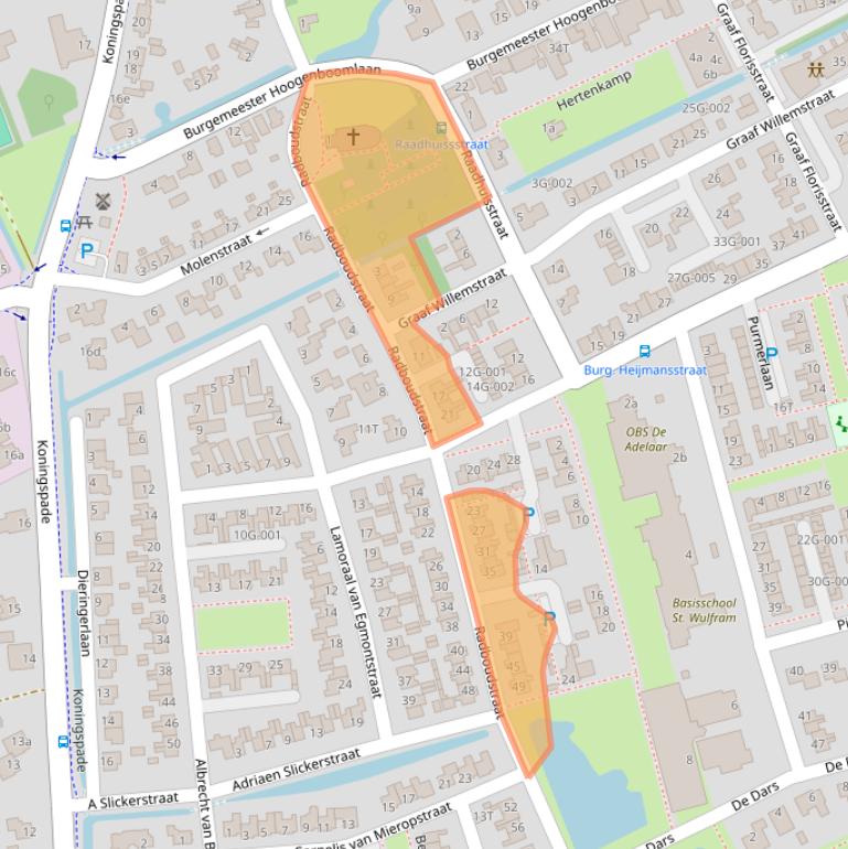 Kaart van postcodegebied 1718CA.