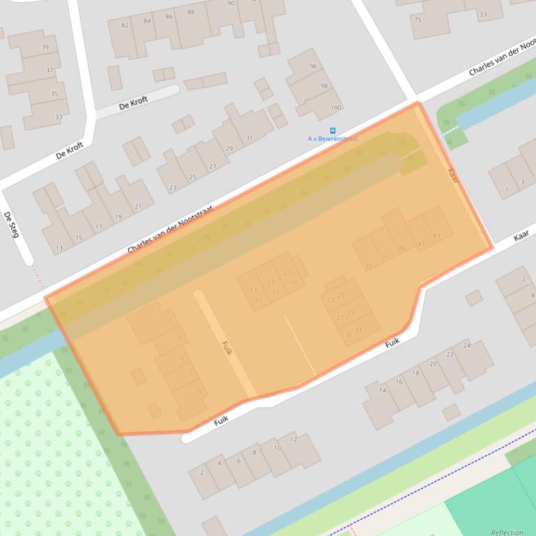 Kaart van postcodegebied 1718CG.