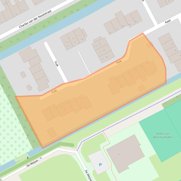 Kaart van postcodegebied 1718CH.