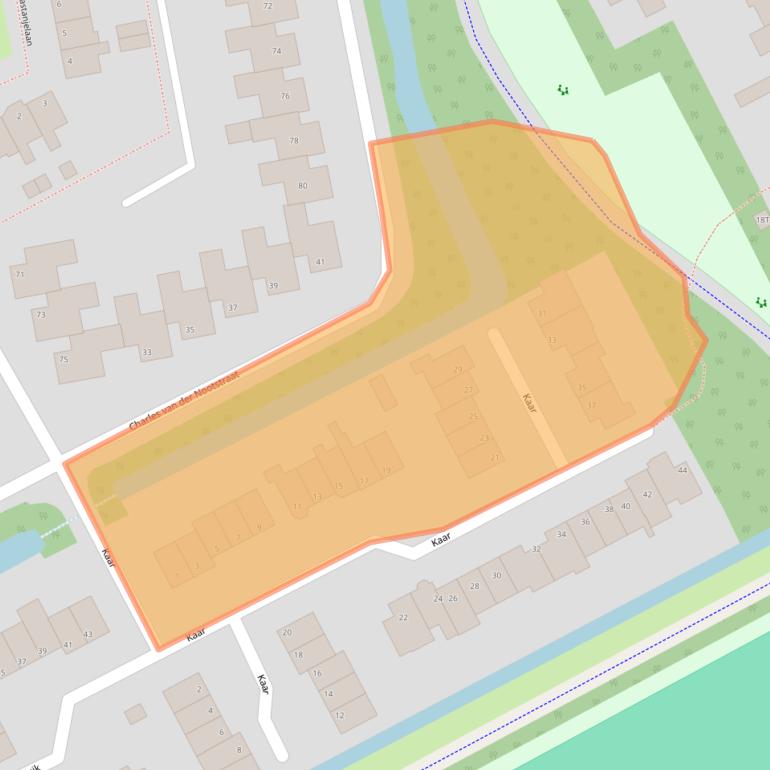 Kaart van postcodegebied 1718CJ.