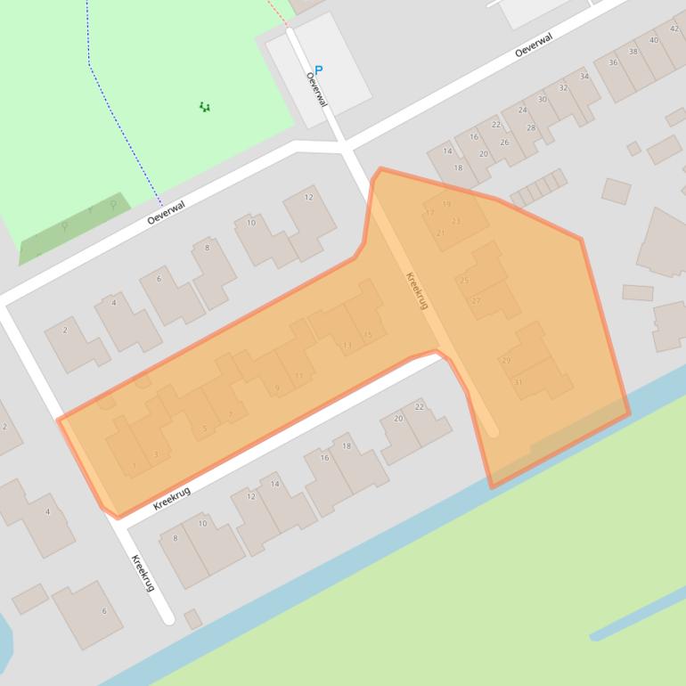 Kaart van postcodegebied 1718DD.