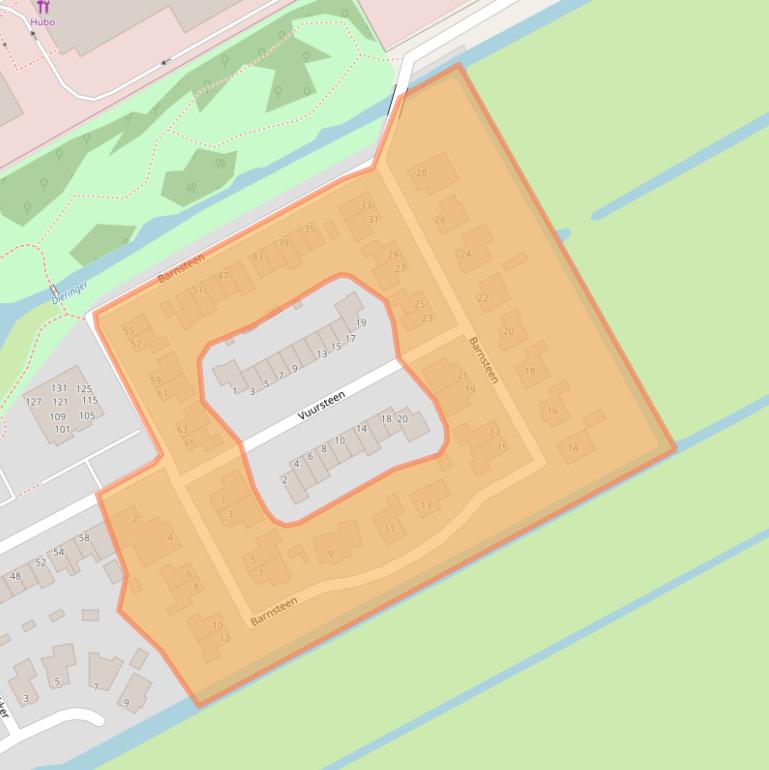 Kaart van postcodegebied 1718DG.