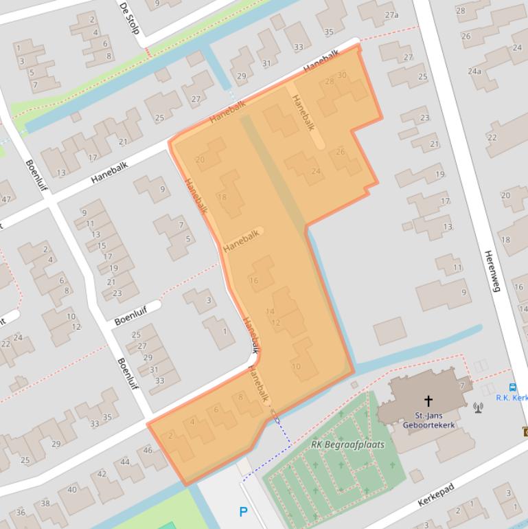 Kaart van postcodegebied 1718EG.