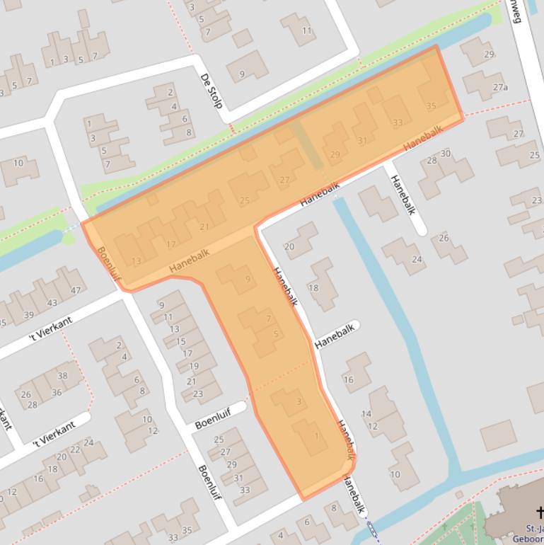 Kaart van postcodegebied 1718EH.