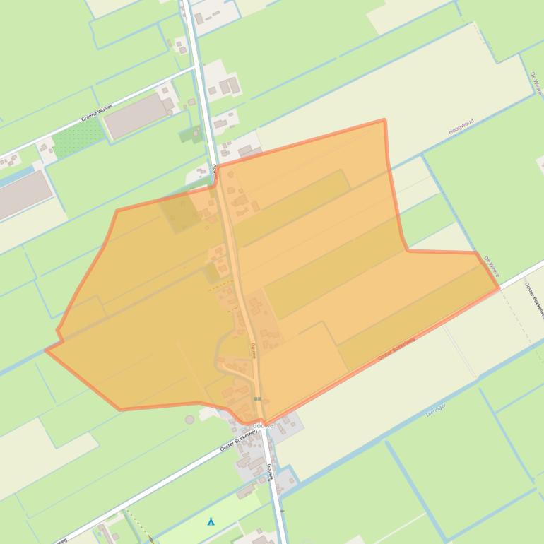 Kaart van postcodegebied 1718LK.