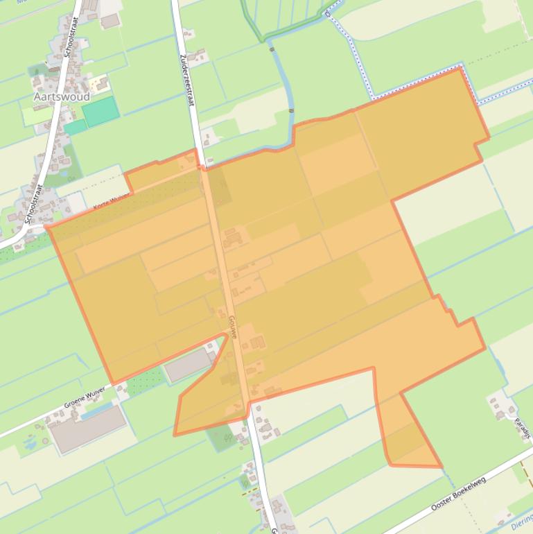 Kaart van postcodegebied 1718LL.