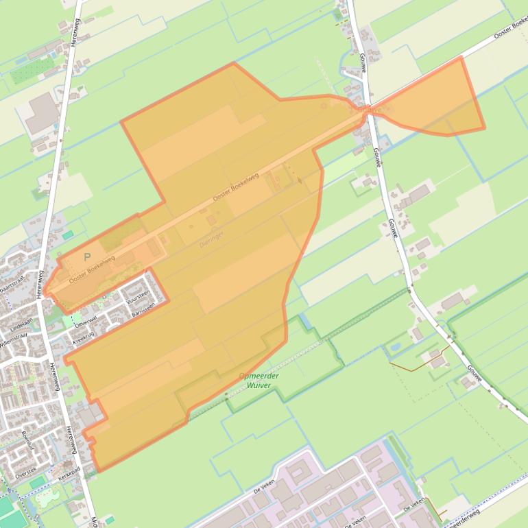 Kaart van postcodegebied 1718LN.