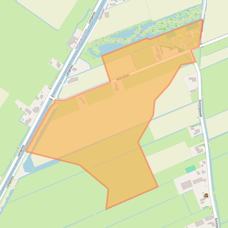 Kaart van postcodegebied 1718MR.