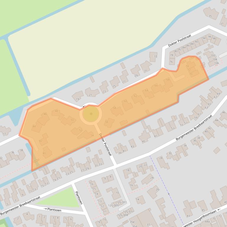 Kaart van postcodegebied 1718PC.