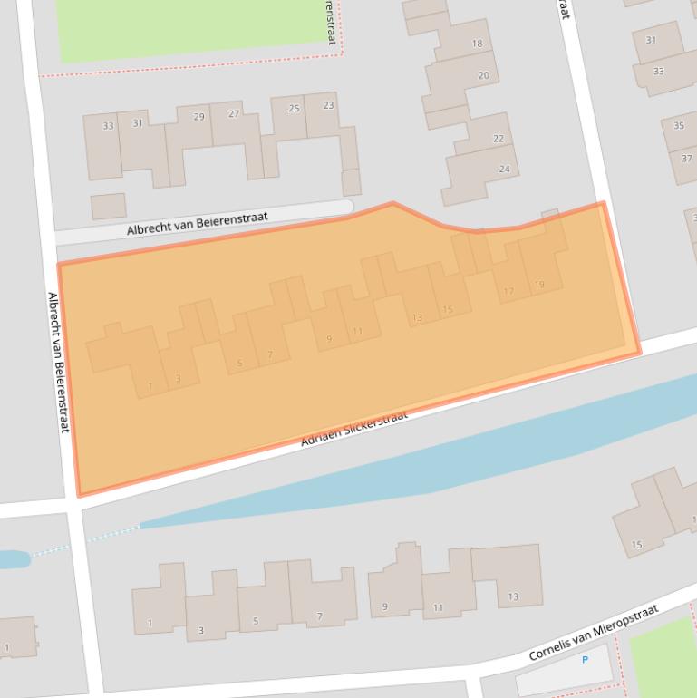 Kaart van postcodegebied 1718XD.