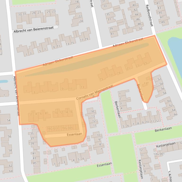 Kaart van postcodegebied 1718XL.