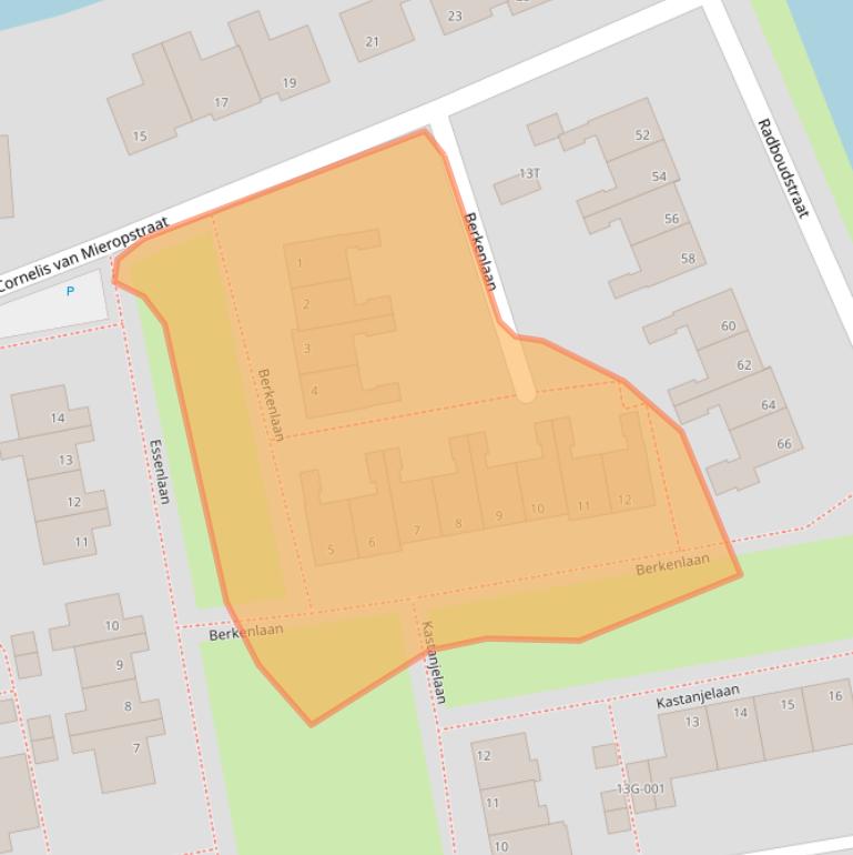 Kaart van postcodegebied 1718XM.