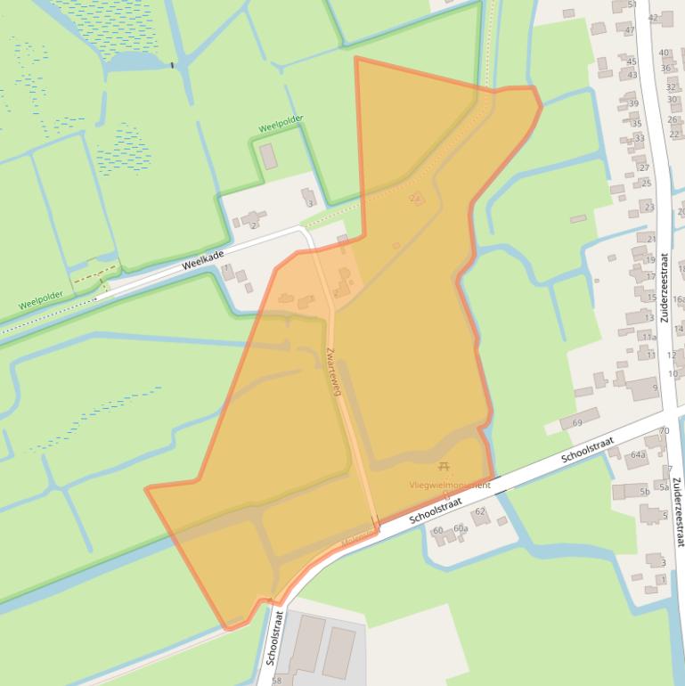 Kaart van postcodegebied 1719AZ.