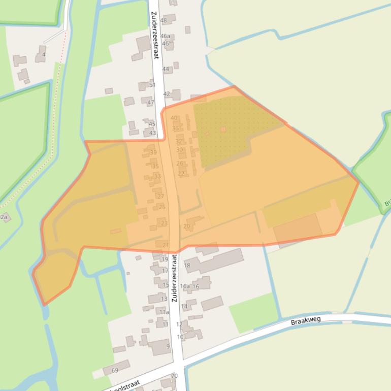 Kaart van postcodegebied 1719LB.