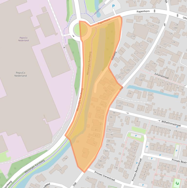 Kaart van postcodegebied 1721AC.