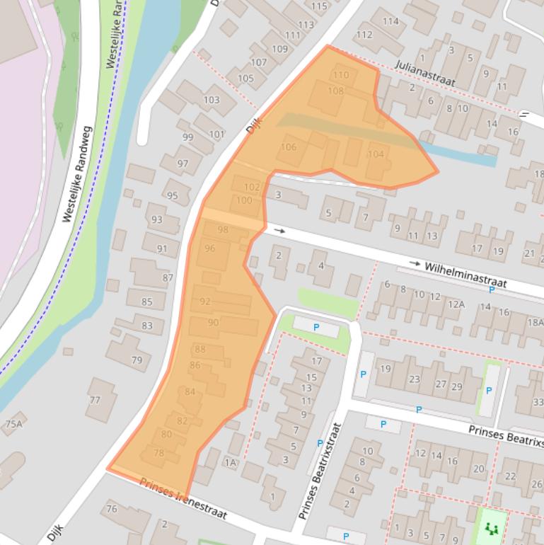 Kaart van postcodegebied 1721AH.