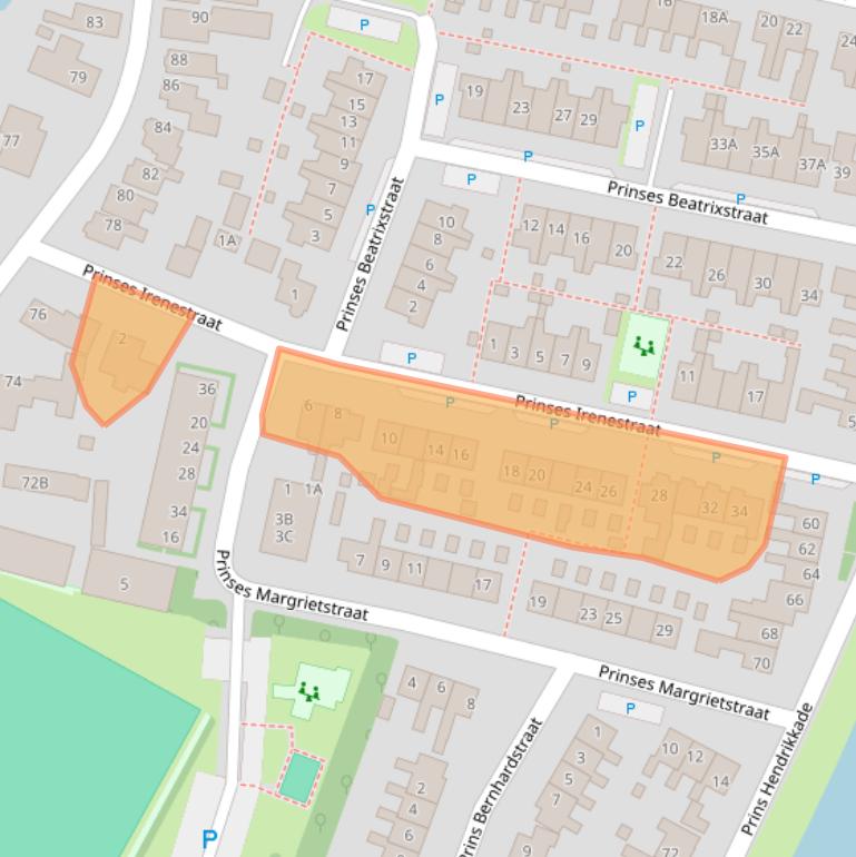 Kaart van postcodegebied 1721AR.