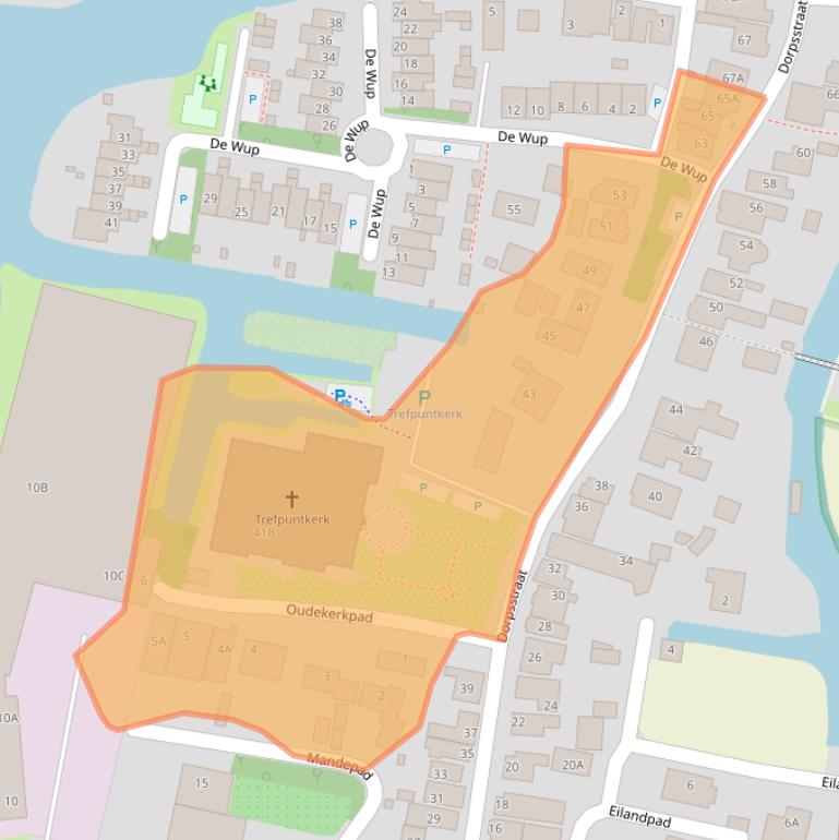 Kaart van postcodegebied 1721BB.