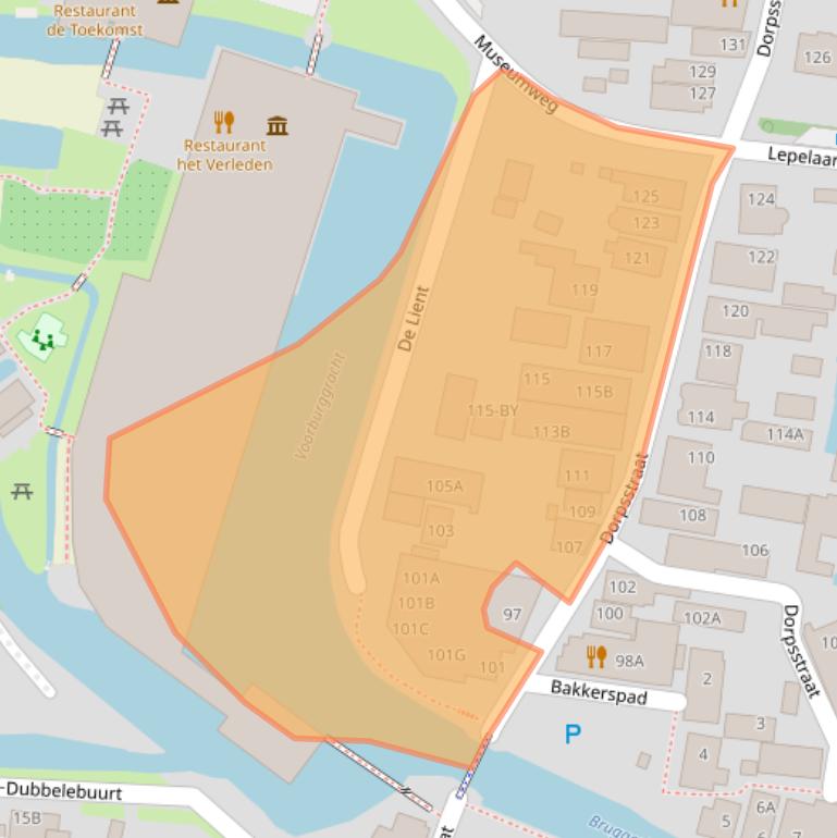 Kaart van postcodegebied 1721BD.