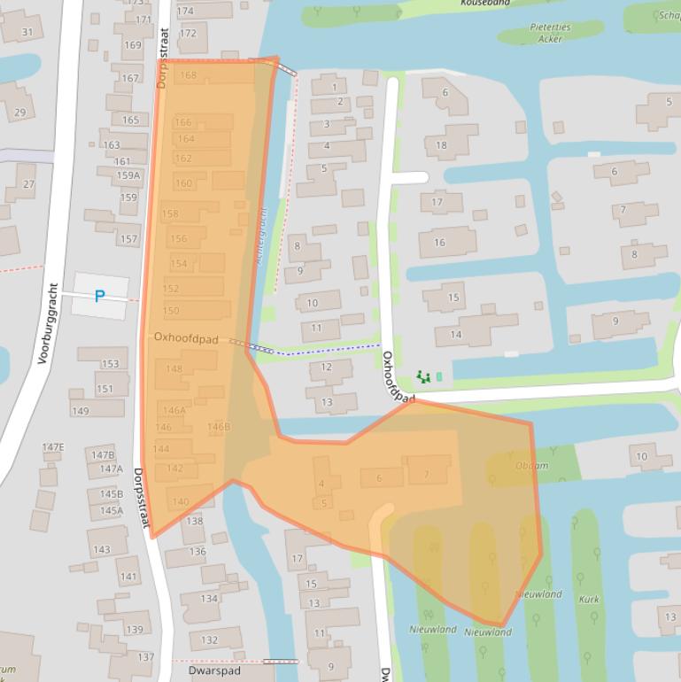 Kaart van postcodegebied 1721BR.