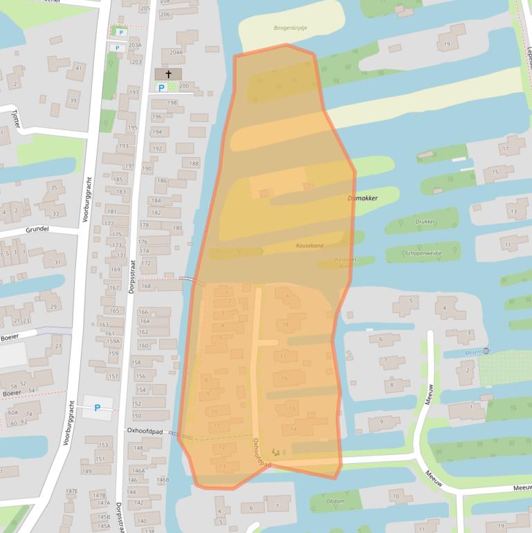 Kaart van postcodegebied 1721BS.