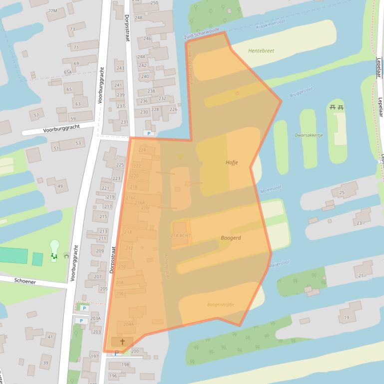 Kaart van postcodegebied 1721BV.