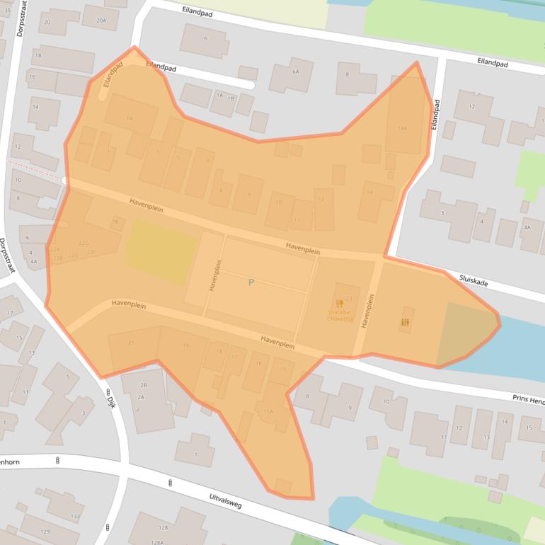 Kaart van postcodegebied 1721CA.