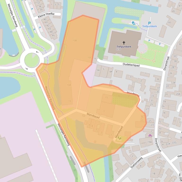 Kaart van postcodegebied 1721CE.