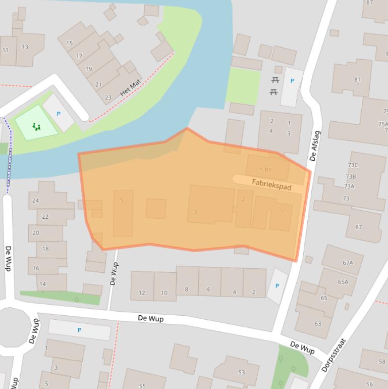 Kaart van postcodegebied 1721CG.