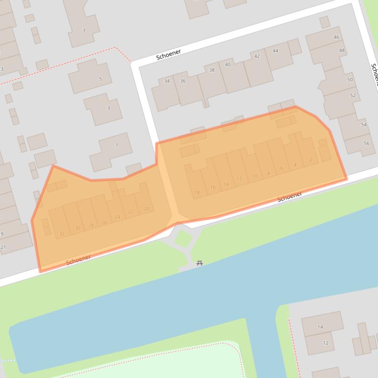 Kaart van postcodegebied 1721GR.