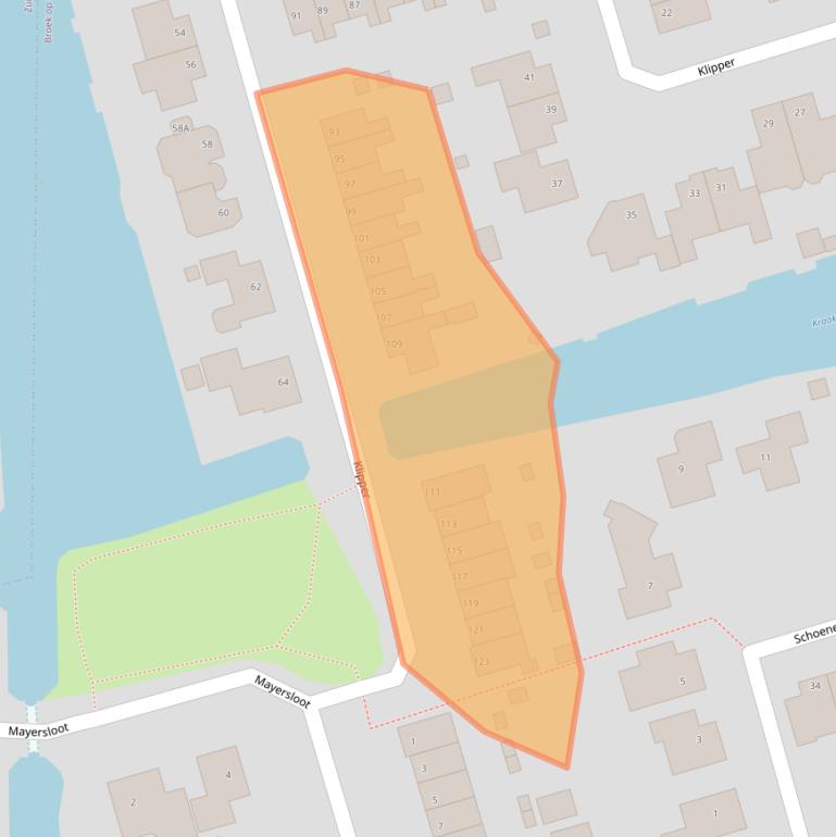 Kaart van postcodegebied 1721GW.