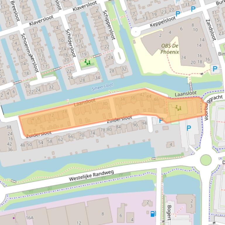 Kaart van postcodegebied 1721HM.