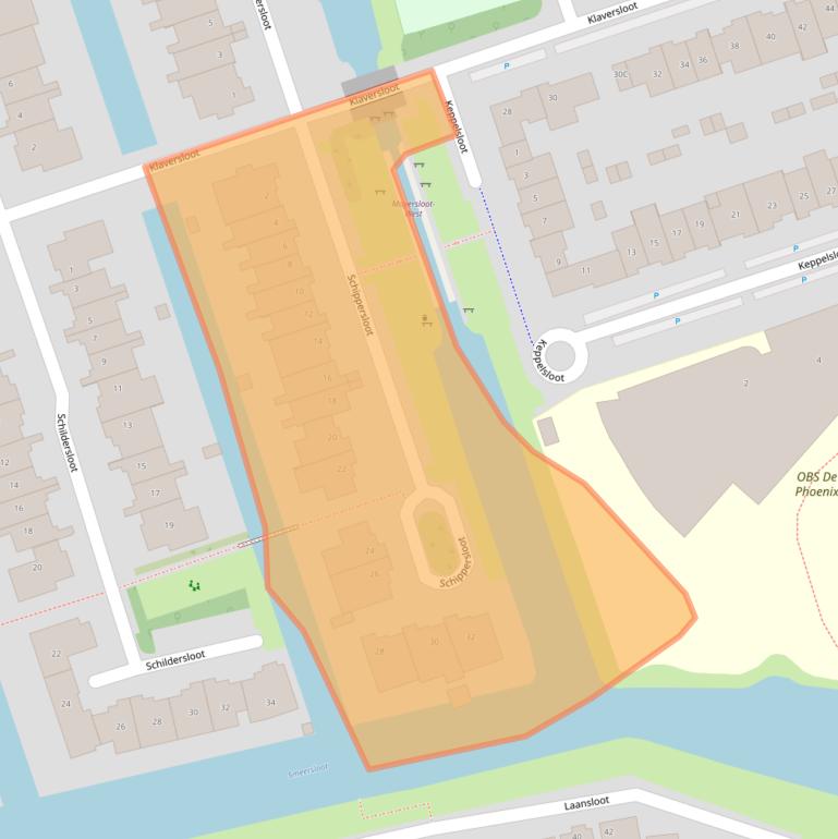 Kaart van postcodegebied 1721HN.