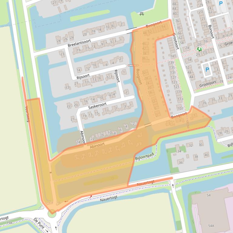 Kaart van postcodegebied 1721JG.