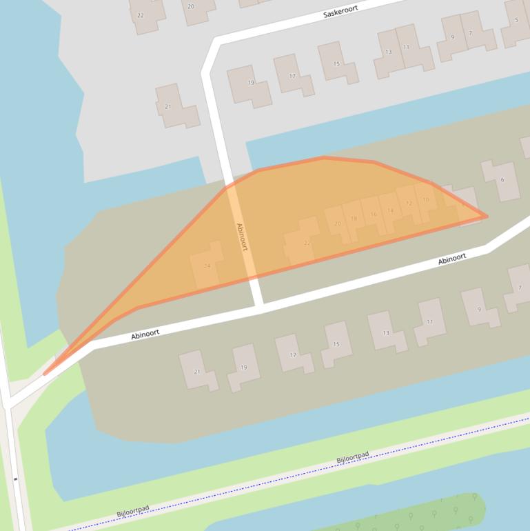 Kaart van postcodegebied 1721JL.