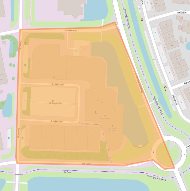Kaart van postcodegebied 1721PC.