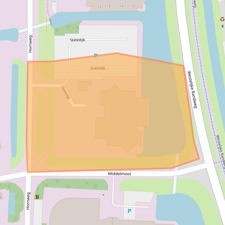 Kaart van postcodegebied 1721PK.