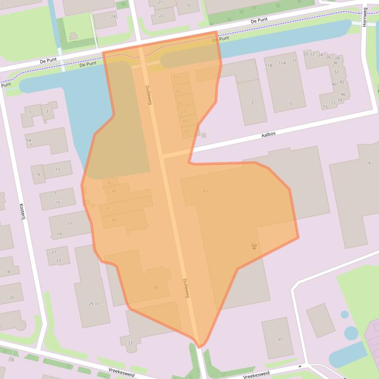 Kaart van postcodegebied 1721PM.