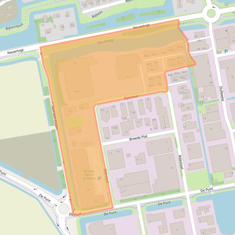 Kaart van postcodegebied 1721PW.