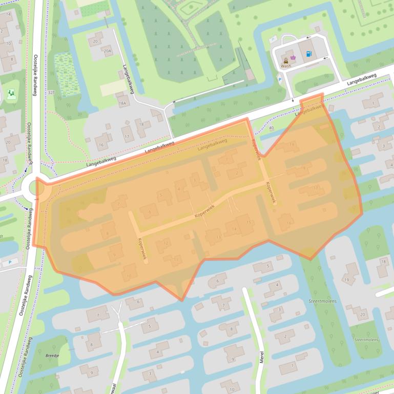 Kaart van postcodegebied 1722DA.
