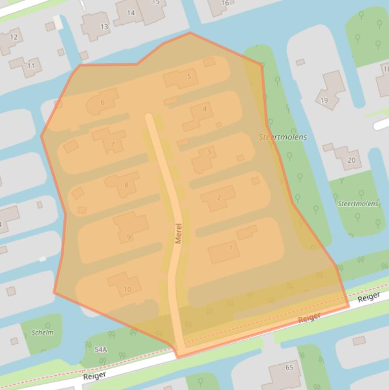 Kaart van postcodegebied 1722DE.