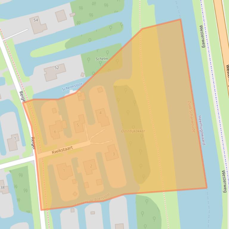 Kaart van postcodegebied 1722DM.