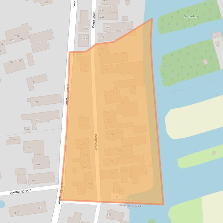 Kaart van postcodegebied 1722EA.