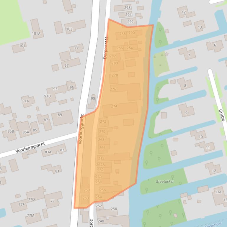 Kaart van postcodegebied 1722EB.