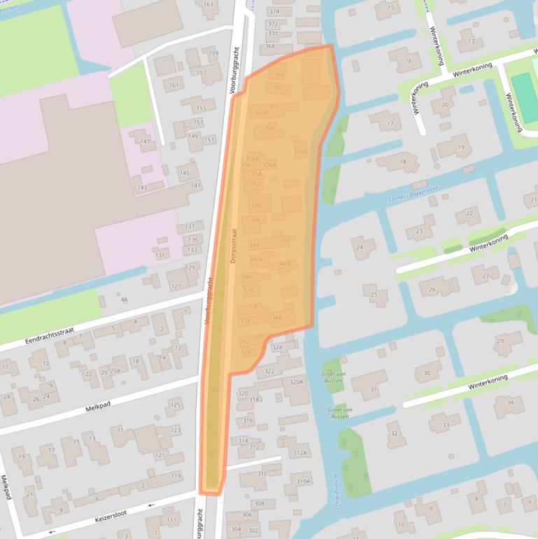 Kaart van postcodegebied 1722ED.