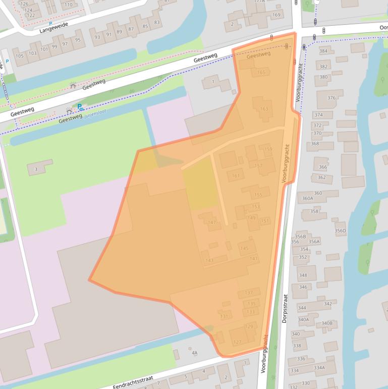 Kaart van postcodegebied 1722GC.