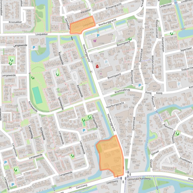 Kaart van postcodegebied 1722GD.