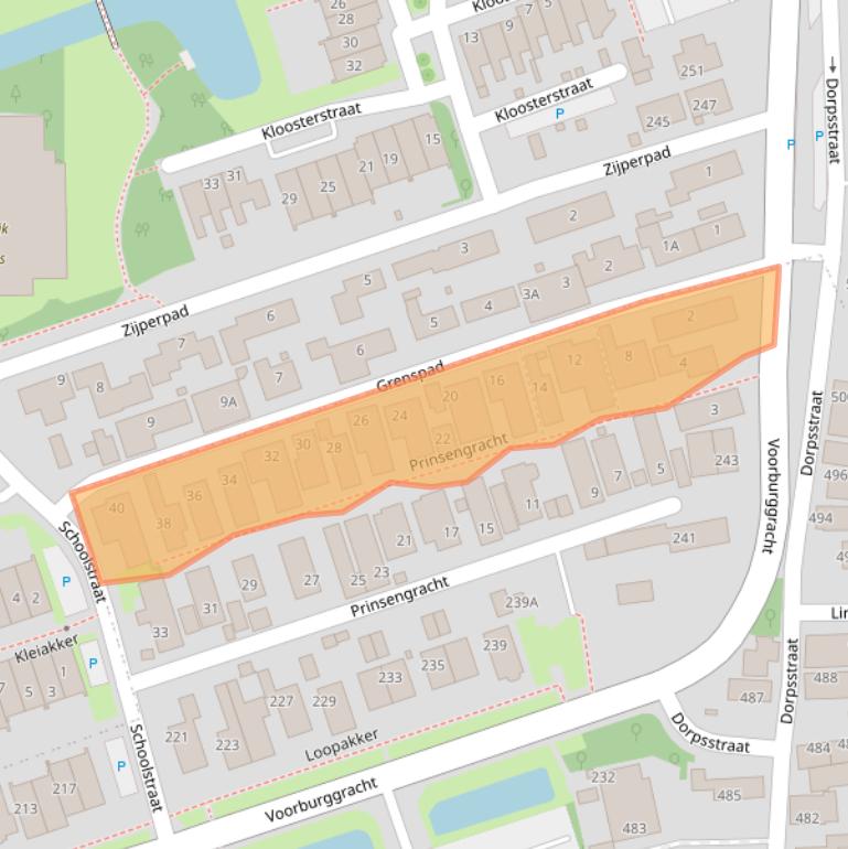 Kaart van postcodegebied 1722GM.